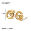 1 Pair Fashion Geometric Gold Plated Stainless Steel Gold Plated Ear Studs