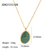 Elegant Water Droplets Stainless Steel Titanium Steel Gold Plated Natural Stone Gold Plated Pendant Necklace