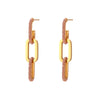 1 Pair Fashion Geometric Plating Stainless Steel Zircon Earrings