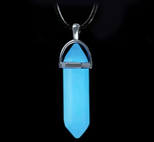 Fashion Hexagon Prism Alloy Noctilucent Stone Plating Women's Pendant Necklace 1 Piece