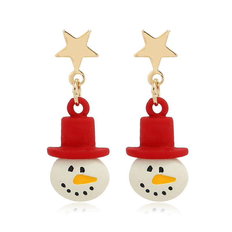 Fashion Christmas Tree Santa Claus Snowman Alloy Plating Women's Drop Earrings 1 Pair