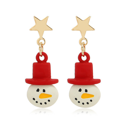 Fashion Christmas Tree Santa Claus Snowman Alloy Plating Women's Drop Earrings 1 Pair