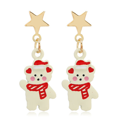 Fashion Christmas Tree Santa Claus Snowman Alloy Plating Women's Drop Earrings 1 Pair