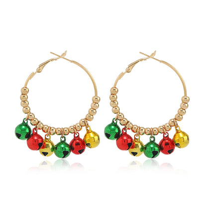 1 Pair Retro Christmas Tree Snowman Elk Epoxy Alloy Drop Earrings