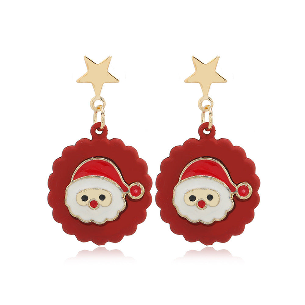 Fashion Christmas Tree Santa Claus Snowman Alloy Plating Women's Drop Earrings 1 Pair