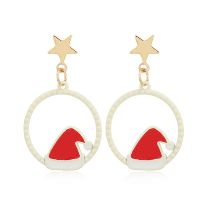 Fashion Christmas Tree Santa Claus Snowman Alloy Plating Women's Drop Earrings 1 Pair