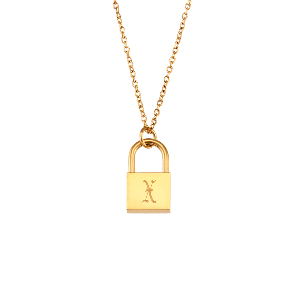 Fashion Letter Stainless Steel Plating Gold Plated Necklace