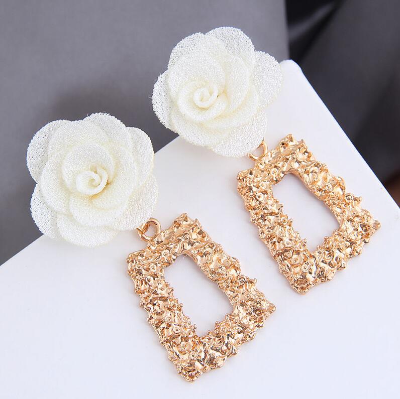 Fashion Flower Alloy Plating Women's Drop Earrings 1 Pair