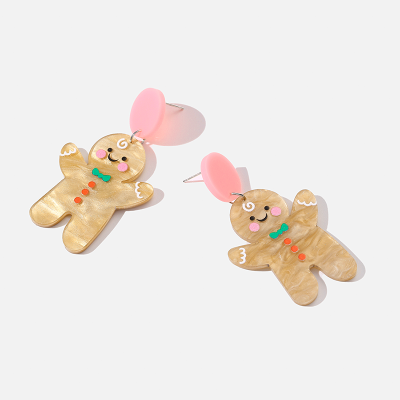 Cute Gingerbread Arylic Irregular Women's Drop Earrings 1 Pair