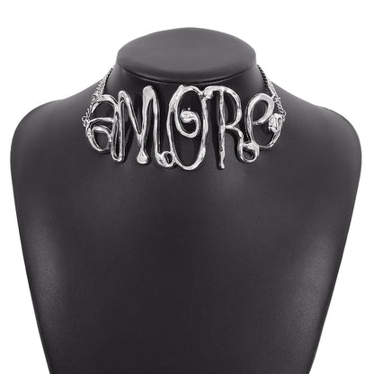 Fashion Geometric Letter Alloy Plating Women's Choker 1 Piece