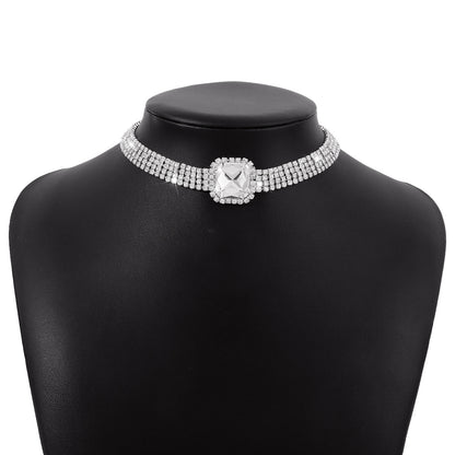 Fashion Geometric Alloy Plating Rhinestones Women's Choker