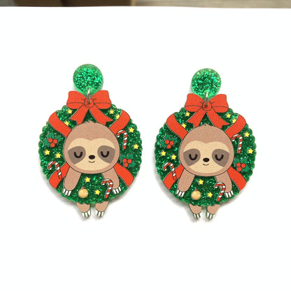 Fashion Animal Arylic Printing Women's Earrings 1 Pair