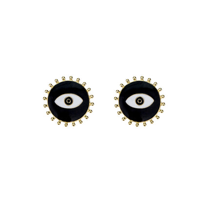 Fashion Eye Alloy Enamel Women's Ear Studs 1 Pair