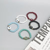 Fashion Eye Stainless Steel Beaded Rings 1 Piece