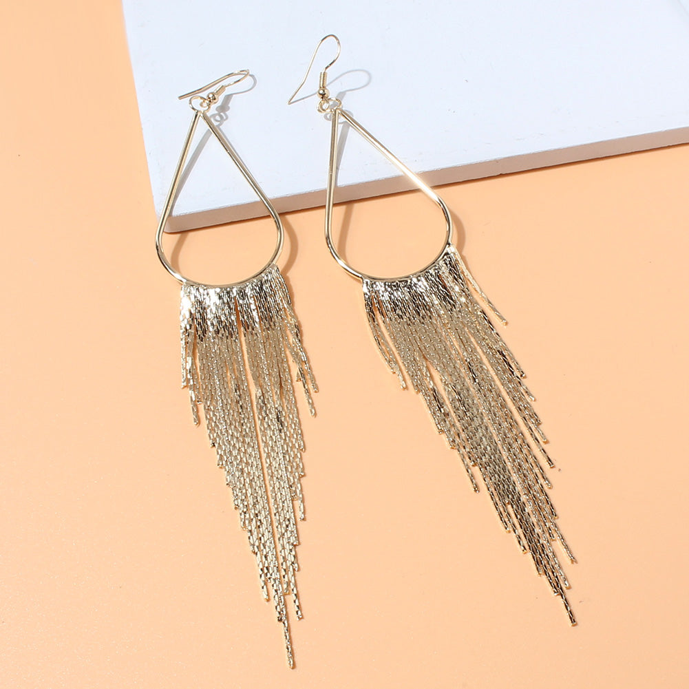 Retro Tassel Alloy Plating Women's Dangling Earrings 1 Pair