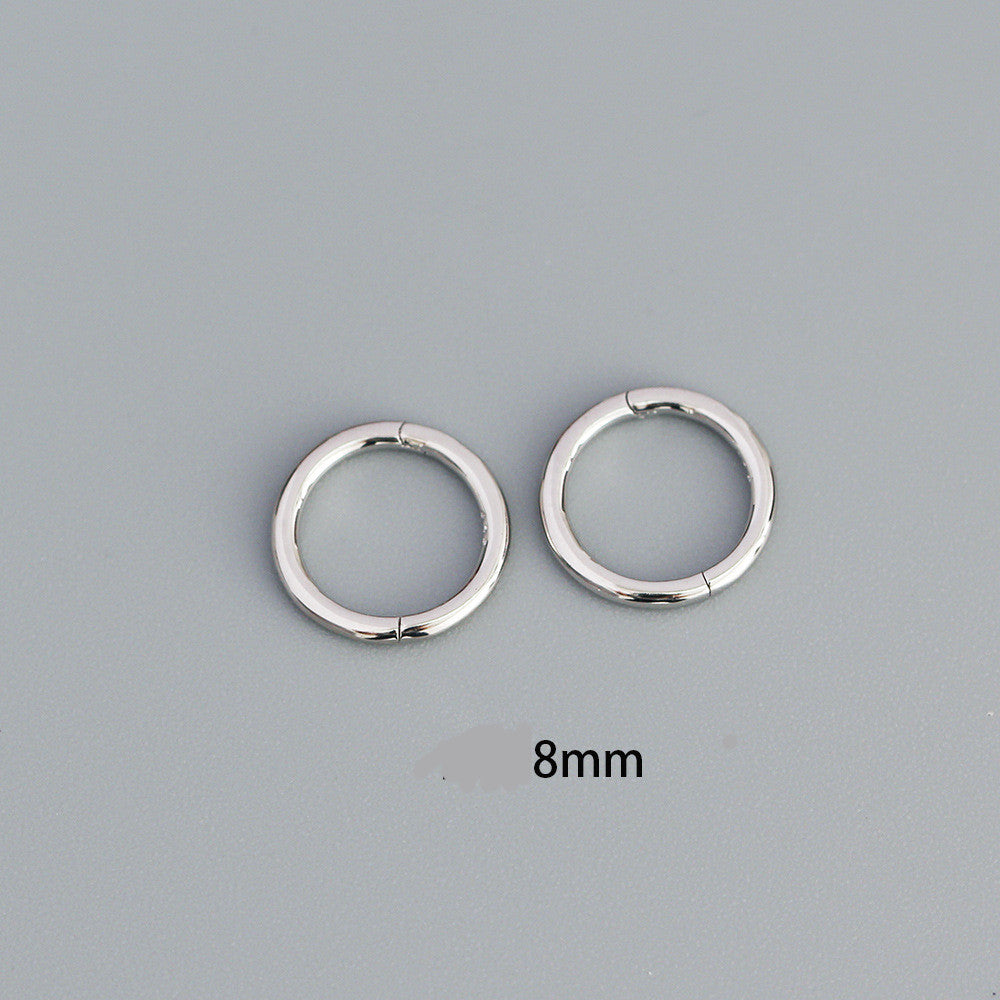 Fashion Geometric Silver Plating Hoop Earrings 1 Pair