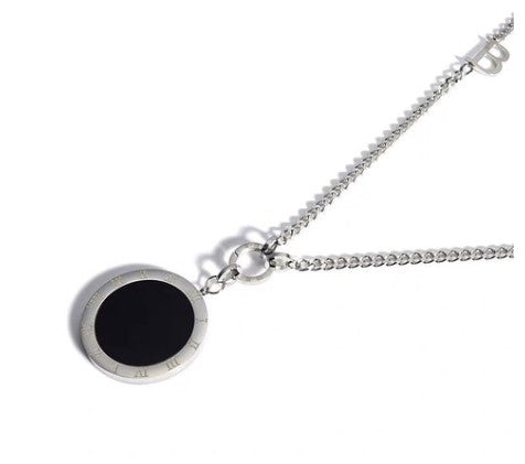 Simple Style Round Titanium Steel Pendant Necklace 1 Piece