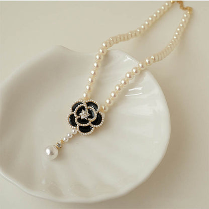Elegant Flower Imitation Pearl Women's Necklace 1 Piece