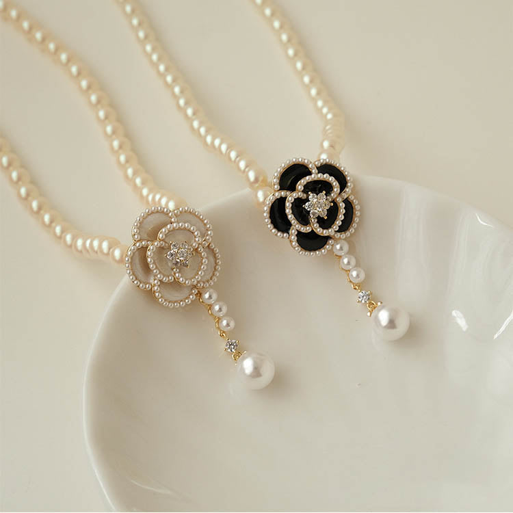 Elegant Flower Imitation Pearl Women's Necklace 1 Piece