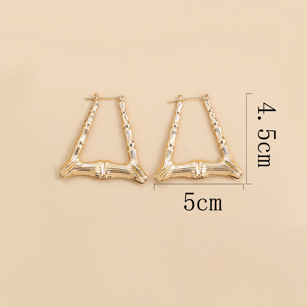 Basic Trapezoid Alloy Plating Women's Earrings 1 Pair