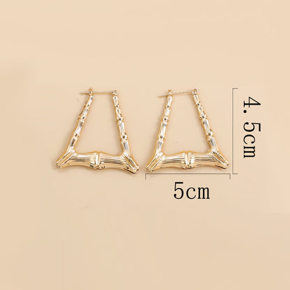 Basic Trapezoid Alloy Plating Women's Earrings 1 Pair