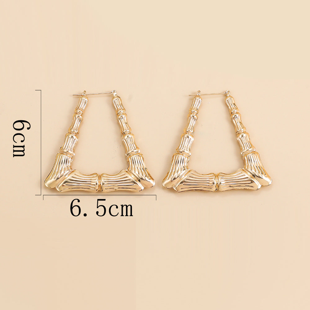 Basic Trapezoid Alloy Plating Women's Earrings 1 Pair