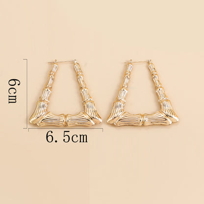 Basic Trapezoid Alloy Plating Women's Earrings 1 Pair