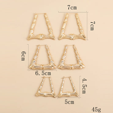 Basic Trapezoid Alloy Plating Women's Earrings 1 Pair