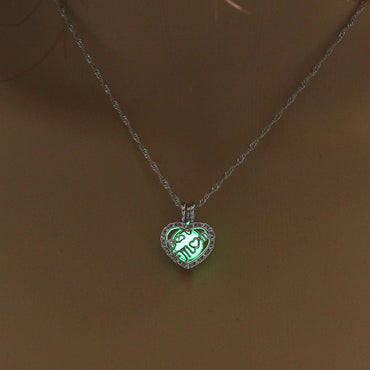 Wholesale Jewelry Luminous Heart-shaped Tree Of Life Pendant Necklace Gooddiy