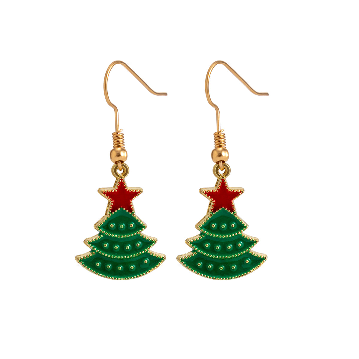 Simple Style Christmas Tree Bulb Snowman Arylic Alloy Plating Three-dimensional Women's Earrings 1 Pair