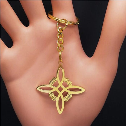 Simple Style Cross Witches Knot Alloy Hollow Out Unisex Pendant Necklace