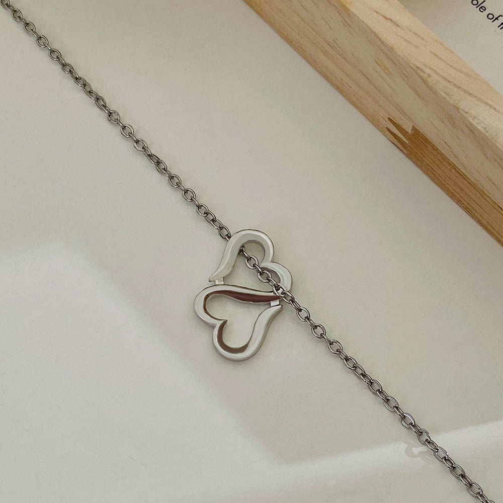 Ins Style Heart Shape Alloy Women's Pendant Necklace 1 Piece
