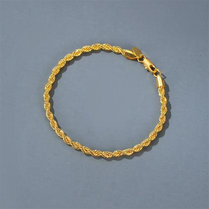 New Bracelet Best Selling Simple Woven Twist Bracelet Ladies Retro Metal Couple Bracelet Accessories Wholesale Gooddiy
