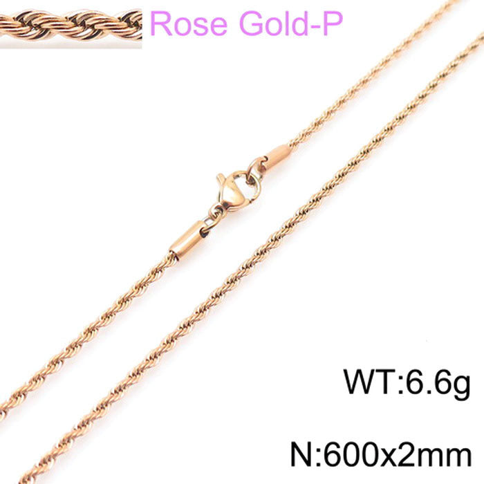 Fashion Geometric Solid Color Titanium Steel Plating Necklace 1 Piece