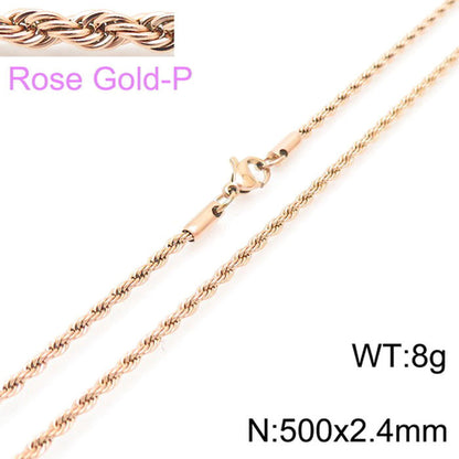 Fashion Geometric Solid Color Titanium Steel Plating Necklace 1 Piece