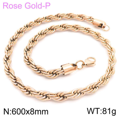 Fashion Geometric Solid Color Titanium Steel Plating Necklace 1 Piece