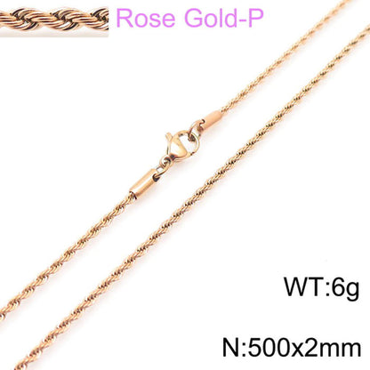 Fashion Geometric Solid Color Titanium Steel Plating Necklace 1 Piece