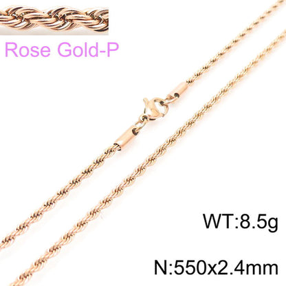 Fashion Geometric Solid Color Titanium Steel Plating Necklace 1 Piece