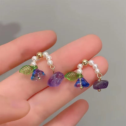 1 Pair Sweet Flower Plating Alloy Earrings