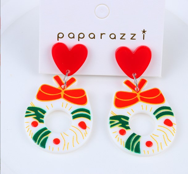 Fashion Christmas Tree Santa Claus Letter Arylic Stoving Varnish Women's Drop Earrings 1 Pair