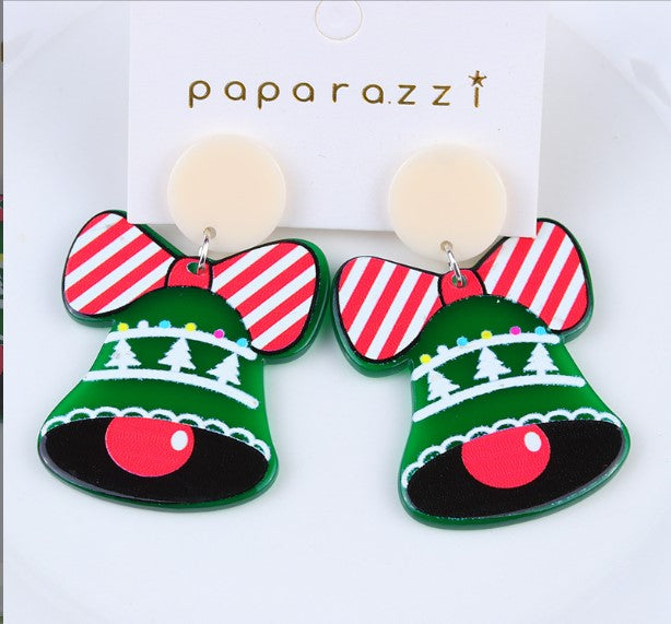 Fashion Christmas Tree Santa Claus Letter Arylic Stoving Varnish Women's Drop Earrings 1 Pair