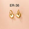 Fashion Cross Devil's Eye Heart Shape Stainless Steel Butterfly Gold Plated Artificial Pearls Rhinestones Dangling Earrings 1 Pair