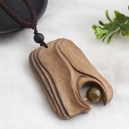 Simple Style Irregular Wood Handmade Women's Pendant Necklace 1 Piece