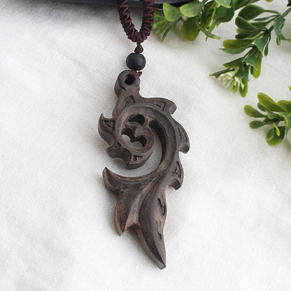 Simple Style Irregular Wood Handmade Women's Pendant Necklace 1 Piece