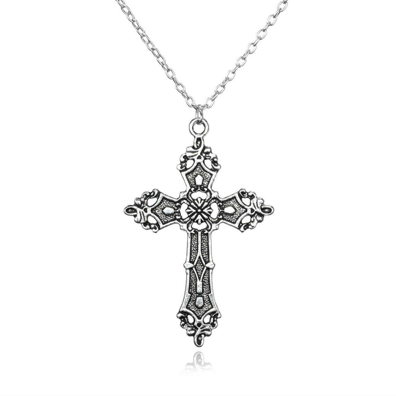 Fashion Cross Alloy Plating Unisex Pendant Necklace 1 Piece