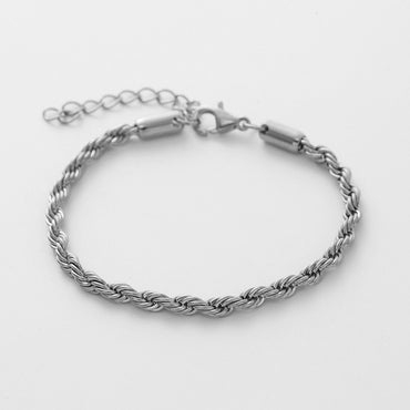 Simple Style Twist Titanium Steel Plating Bracelets