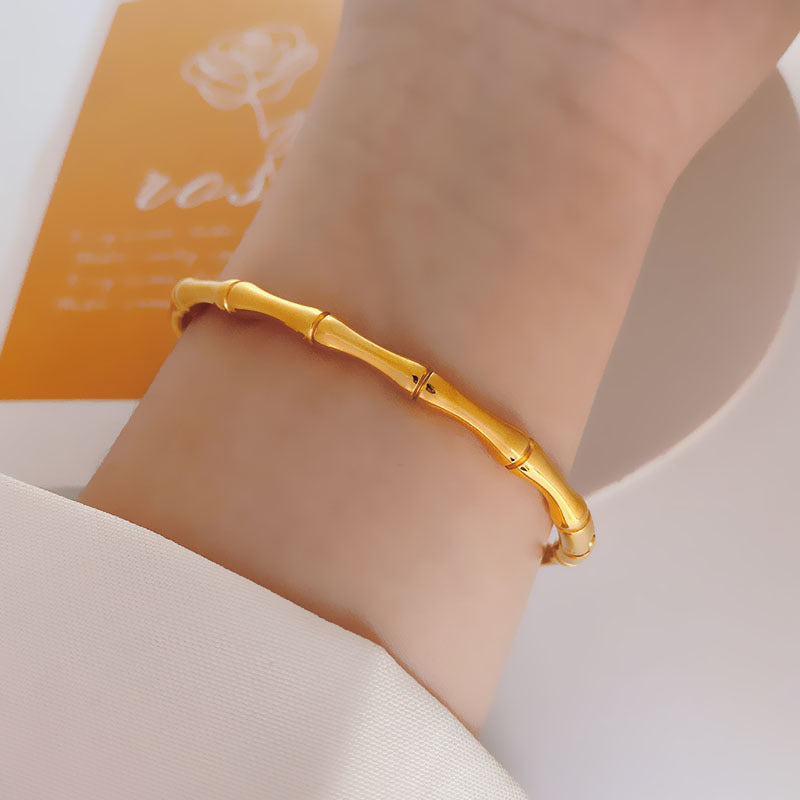 Simple Style Round Heart Shape Snake Titanium Steel Plating Inlay Rhinestones Shell 18k Gold Plated Bangle