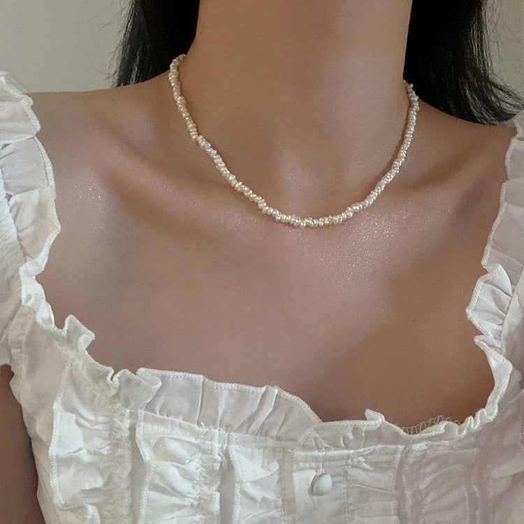 Simple Style Solid Color Pearl Necklace 1 Piece