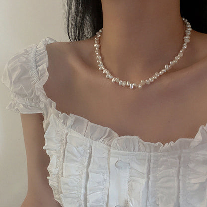 Simple Style Solid Color Pearl Necklace 1 Piece