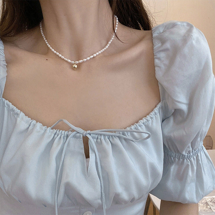 Simple Style Solid Color Pearl Necklace 1 Piece